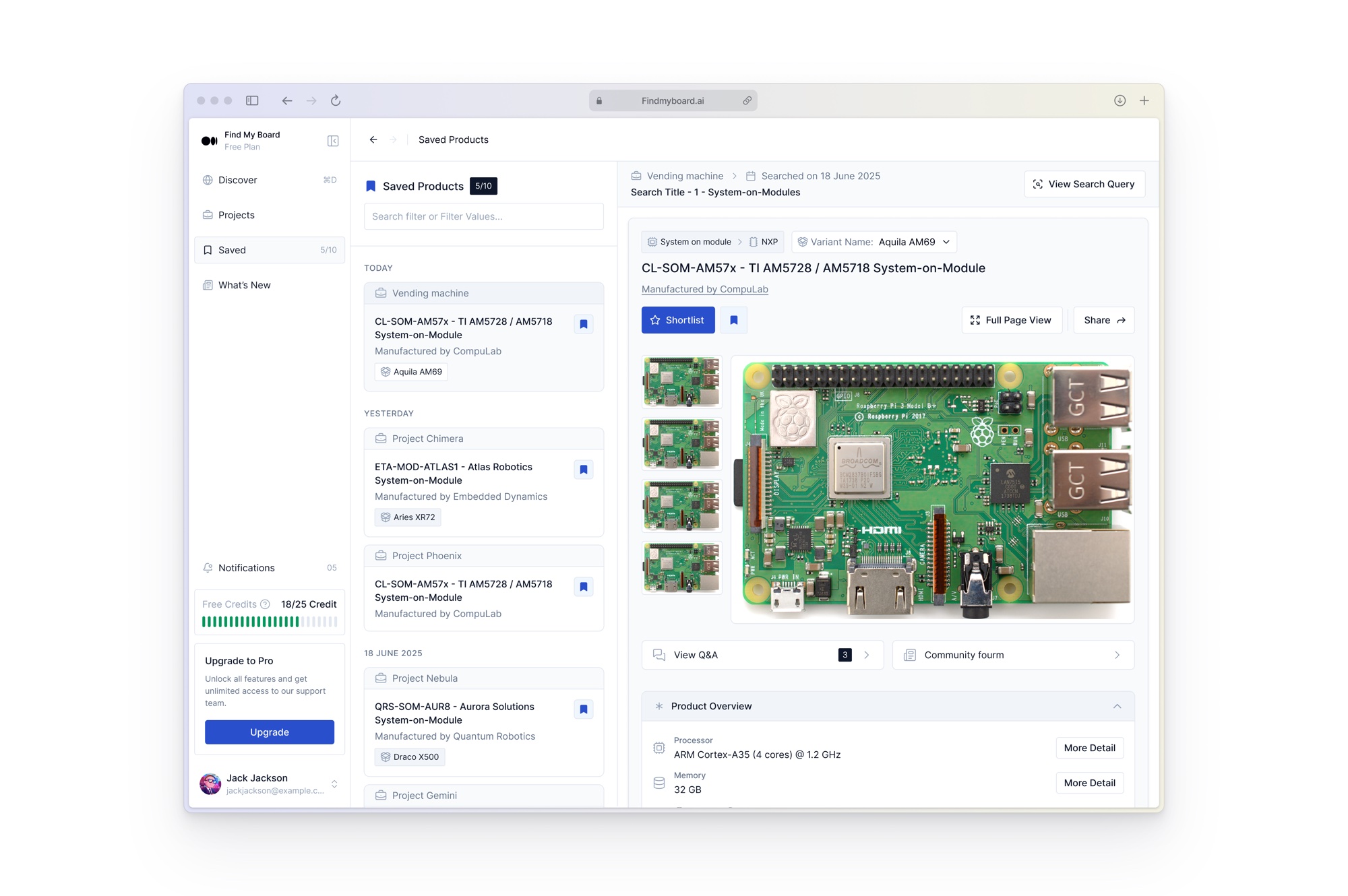 Find My Board SaaS UI screenshot 2