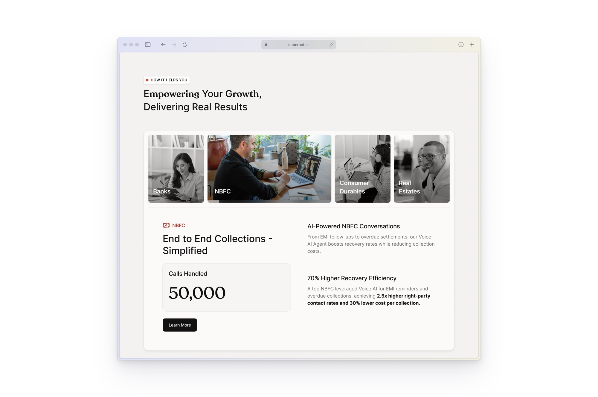 CubeRoot Website - Jio screenshot 2