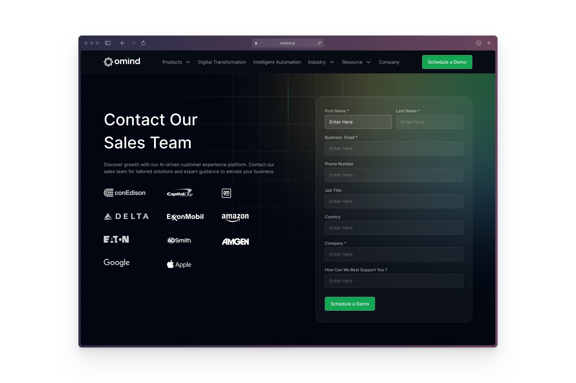 Omind’s Website screenshot 6
