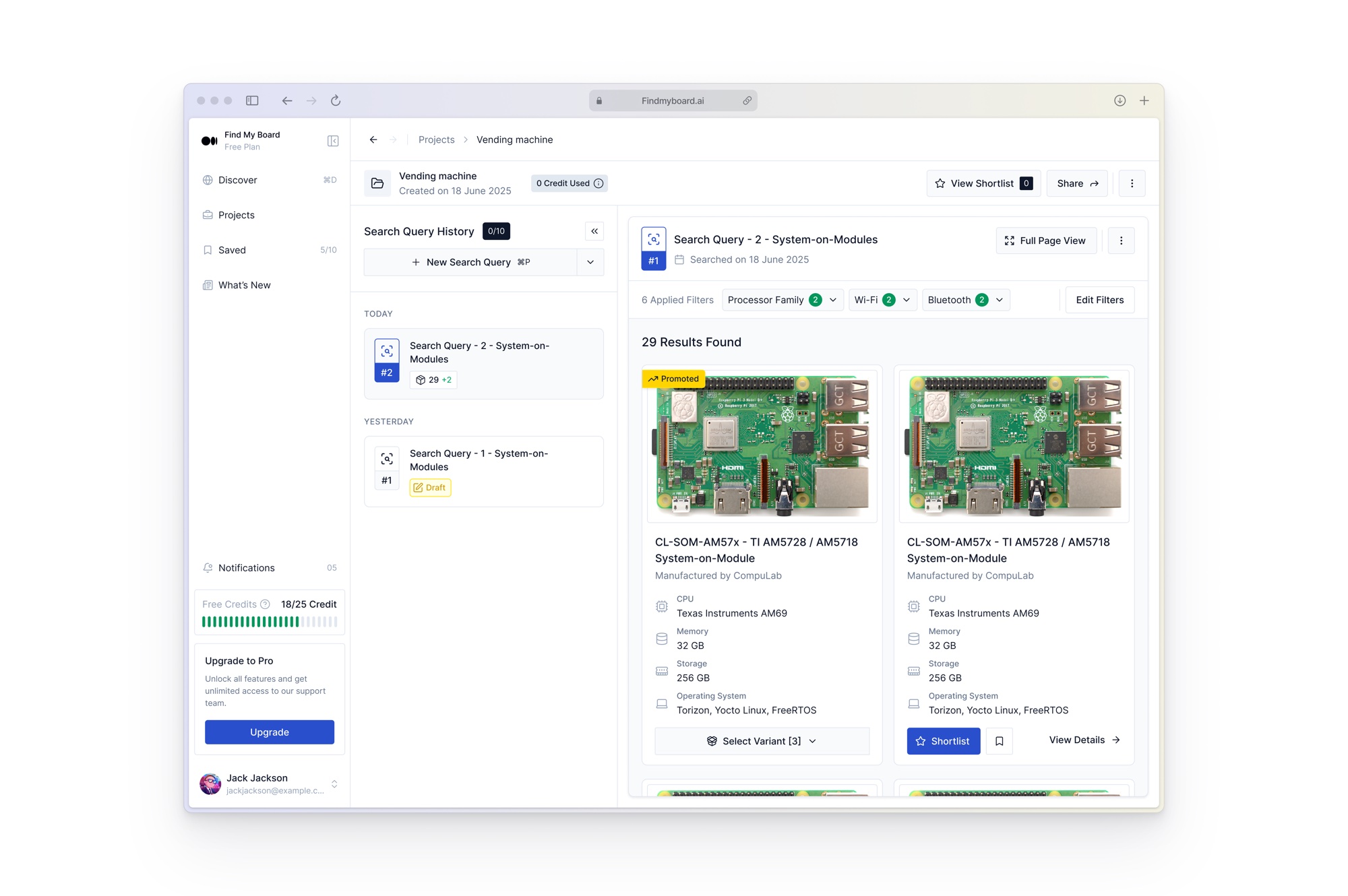 Find My Board SaaS UI
